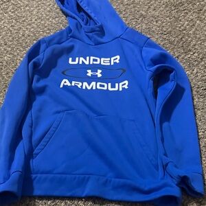 Under Armour Bright Blue Pullover Hoodie with Logo